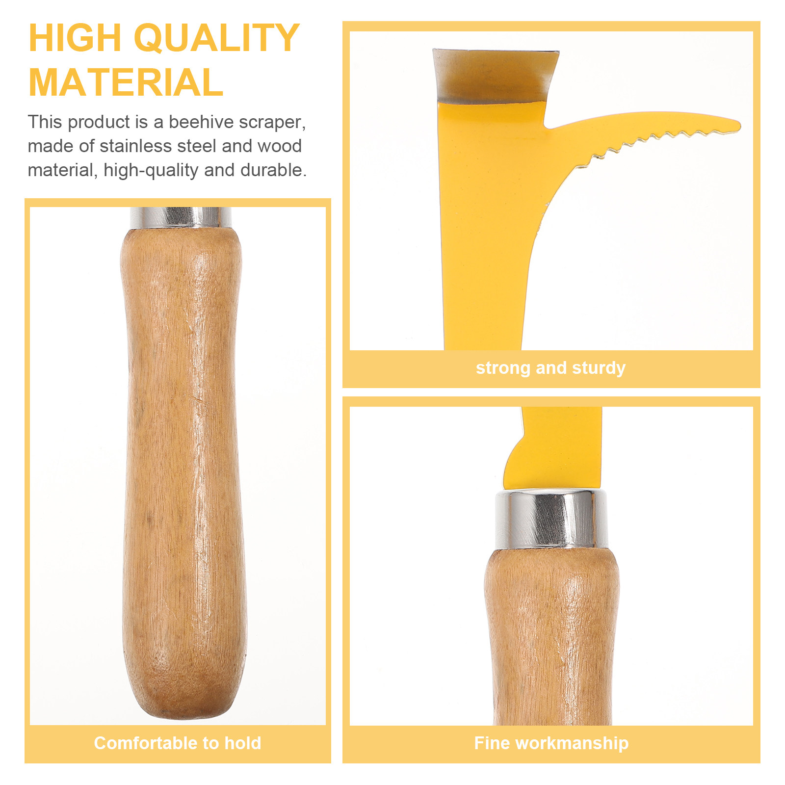 Beehive Scraper Tool 2pcs Wood - Beehive Frame Wax 评论和价格